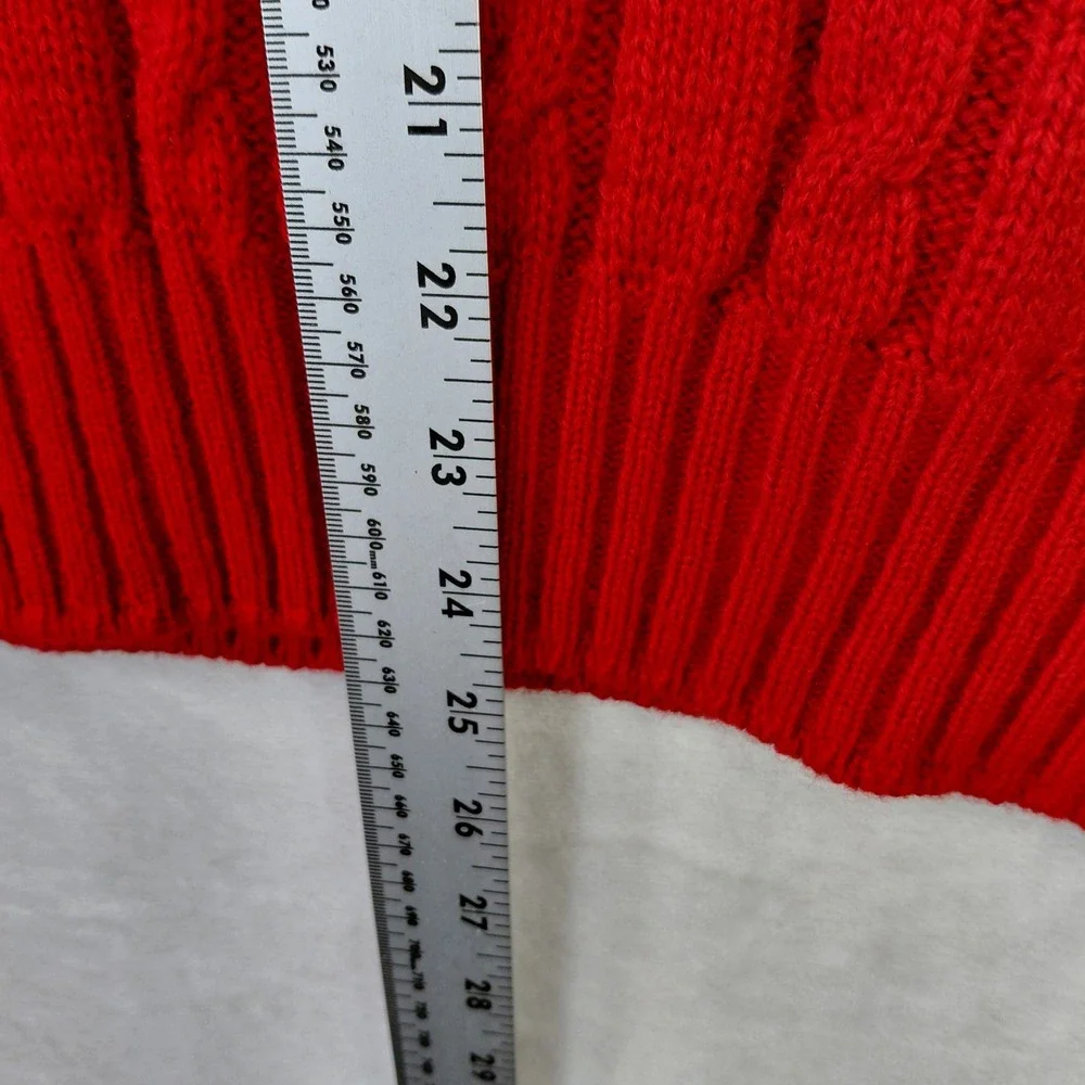 Vintage Jantzen Mens Red Cable Knit V-Neck Sweater Vest Made in USA Size M
